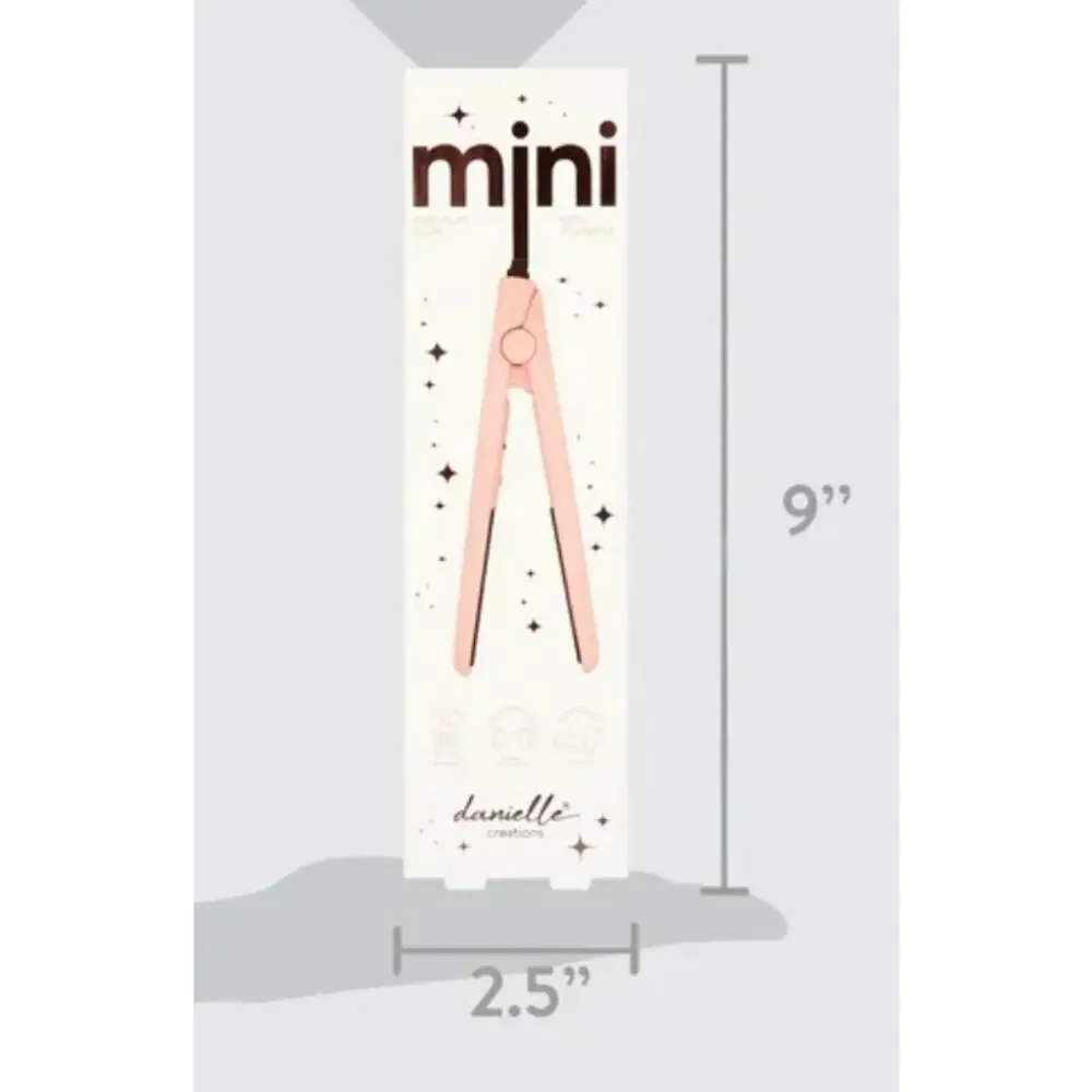 Danielle Creations Mini Flat Iron Blush Pink New Hair Style Plancha Travel